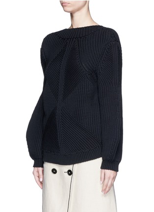 Front View - Click To Enlarge - VICTORIA BECKHAM - Oversize sleeve rib knit sweater