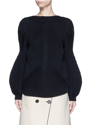 Main View - Click To Enlarge - VICTORIA BECKHAM - Oversize sleeve rib knit sweater