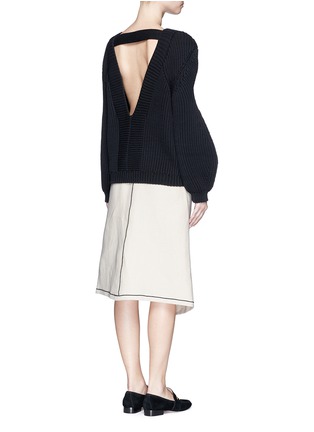 Figure View - Click To Enlarge - VICTORIA BECKHAM - Oversize sleeve rib knit sweater