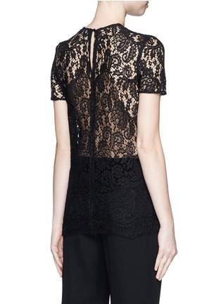 Back View - Click To Enlarge - VICTORIA BECKHAM - Corded floral lace T-shirt