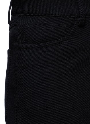 Detail View - Click To Enlarge - VICTORIA BECKHAM - Wide leg wool cropped boyfriend pants