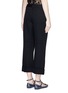 Back View - Click To Enlarge - VICTORIA BECKHAM - Wide leg wool cropped boyfriend pants