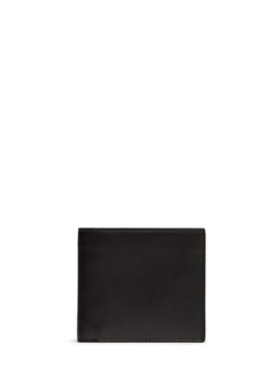 Main View - Click To Enlarge - THOM BROWNE  - Grosgrain loop leather bifold wallet