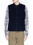 Main View - Click To Enlarge - ALEX MILL - Rib collar cotton dobby hopsack puffer vest