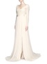Front View - Click To Enlarge - DELPOZO - Made-to-Order<br/><br/>Gathered shoulder silk tulle bridal gown