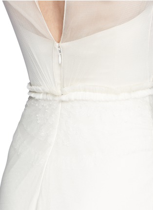 Detail View - Click To Enlarge - DELPOZO - Made-to-Order<br/><br/>Lace appliqué silk tulle bridal gown