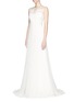 Figure View - Click To Enlarge - DELPOZO - Made-to-Order<br/><br/>Lace appliqué silk tulle bridal gown