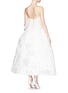 Back View - Click To Enlarge - DELPOZO - Made-to-Order<br/><br/>Floral embroidery organdy layer bridal gown