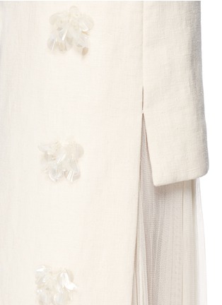 Detail View - Click To Enlarge - DELPOZO - Made-to-Order<br/><br/>Organza orchid flower appliqué bridal gown