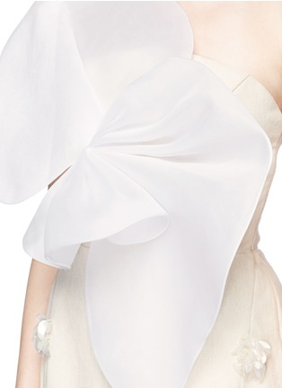 Colour Swatches - Click To Enlarge - DELPOZO - Made-to-Order<br/><br/>Organza orchid flower appliqué bridal gown