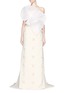 Main View - Click To Enlarge - DELPOZO - Made-to-Order<br/><br/>Organza orchid flower appliqué bridal gown