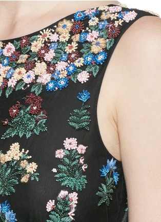 Detail View - Click To Enlarge - VALENTINO GARAVANI - 'Primavera' floral embroidery tulle gown