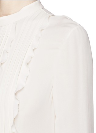 Detail View - Click To Enlarge - VALENTINO GARAVANI - Mirror embroidery silk georgette dress