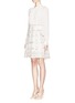 Figure View - Click To Enlarge - VALENTINO GARAVANI - Mirror embroidery silk georgette dress