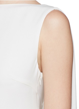 Detail View - Click To Enlarge - VALENTINO GARAVANI - Cape back silk cady gown