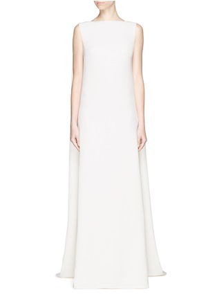 Main View - Click To Enlarge - VALENTINO GARAVANI - Cape back silk cady gown