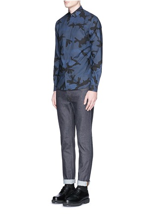 Figure View - Click To Enlarge - VALENTINO GARAVANI - Camouflage print cotton poplin shirt