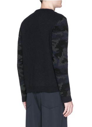 Back View - Click To Enlarge - VALENTINO GARAVANI - Camouflage cashmere sweater