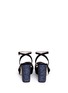 Back View - Click To Enlarge - KATE SPADE - 'Honey' glitter block heel suede sandals