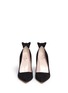 Figure View - Click To Enlarge - KATE SPADE - 'Logan' cat flap suede pumps