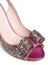 Detail View - Click To Enlarge - KATE SPADE - 'Charm' bow glitter slingback sandals