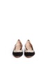 Figure View - Click To Enlarge - CHLOÉ - Mesh insert scalloped suede flats