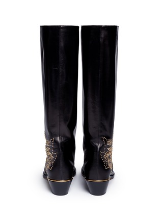 Back View - Click To Enlarge - CHLOÉ - 'Susanna' stud leather knee high boots