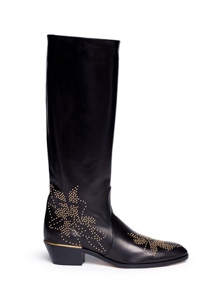 Main View - Click To Enlarge - CHLOÉ - 'Susanna' stud leather knee high boots