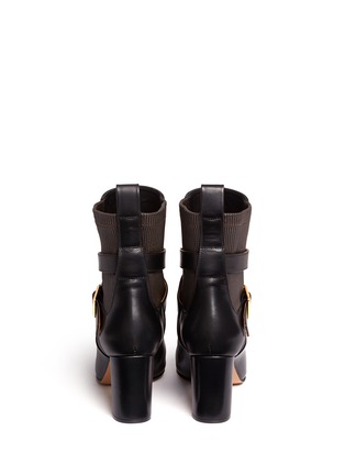 Back View - Click To Enlarge - CHLOÉ - Elastic back leather boots