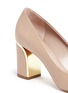 Detail View - Click To Enlarge - CHLOÉ - 'Beckie' curve metal heel leather pumps