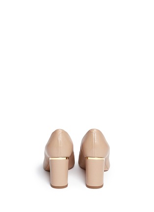 Back View - Click To Enlarge - CHLOÉ - 'Beckie' curve metal heel leather pumps
