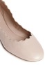 Detail View - Click To Enlarge - CHLOÉ - 'Lauren' scalloped edge leather flats