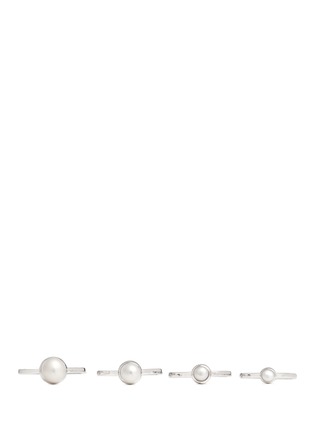 Figure View - Click To Enlarge - EDDIE BORGO - Stackable pearl four ring set