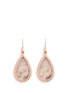 Main View - Click To Enlarge - EDDIE BORGO - Crystal pavé agate spike drop earrings