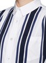 Detail View - Click To Enlarge - SACAI - Grosgrain stripe cotton poplin shirt dress