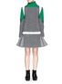 Main View - Click To Enlarge - SACAI - Mix knit vest wool combo shirt dress