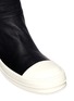 Detail View - Click To Enlarge - RICK OWENS  - 'Ramones' leather thigh high boots