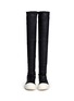 Figure View - Click To Enlarge - RICK OWENS  - 'Ramones' leather thigh high boots
