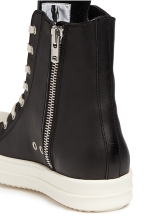 Detail View - Click To Enlarge - RICK OWENS  - 'Sphinx' leather high top sneakers