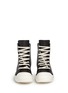 Figure View - Click To Enlarge - RICK OWENS  - 'Sphinx' leather high top sneakers