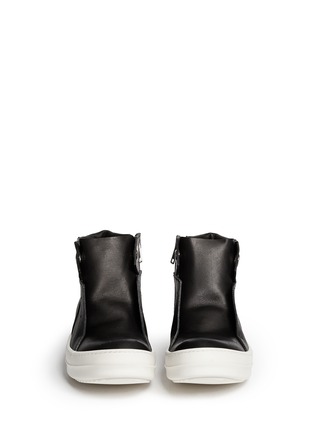 Figure View - Click To Enlarge - RICK OWENS  - 'Island Dunk' lace-less leather high top sneakers