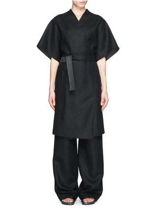 Main View - Click To Enlarge - THE ROW - 'Adnon' wool melton kimono wrap coat