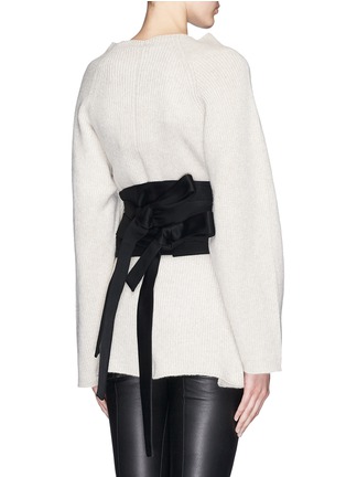 Back View - Click To Enlarge - THE ROW - 'Inton' double faced silk satin obi wrap belt