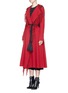 Front View - Click To Enlarge - LANVIN - Fringe drape front wool blend coat