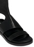 Detail View - Click To Enlarge - ANN DEMEULEMEESTER - Cutout leather bootie sandals