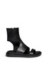 Main View - Click To Enlarge - ANN DEMEULEMEESTER - Cutout leather bootie sandals