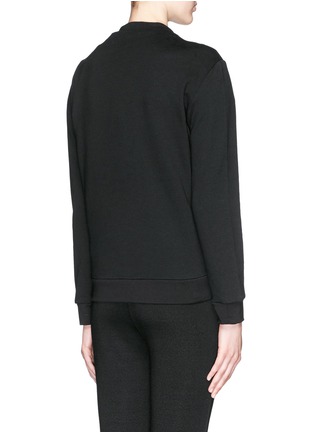 Back View - Click To Enlarge - NICOPANDA - Oversize zip knot front unisex sweatshirt