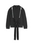 Main View - Click To Enlarge - NICOPANDA - Oversize zip knot front unisex sweatshirt