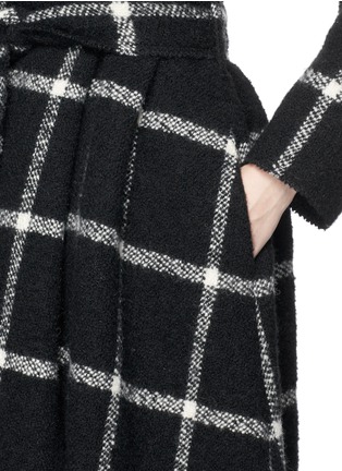 Detail View - Click To Enlarge - LANVIN - Belted check wool coat