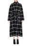 Main View - Click To Enlarge - LANVIN - Belted check wool coat